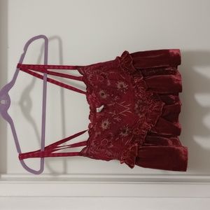 Free people velvet crop Cami